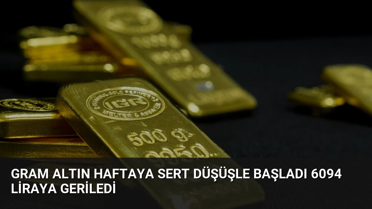 Gram Altın Haftaya Sert Düşüşle Başladı 6094 Liraya Geriledi