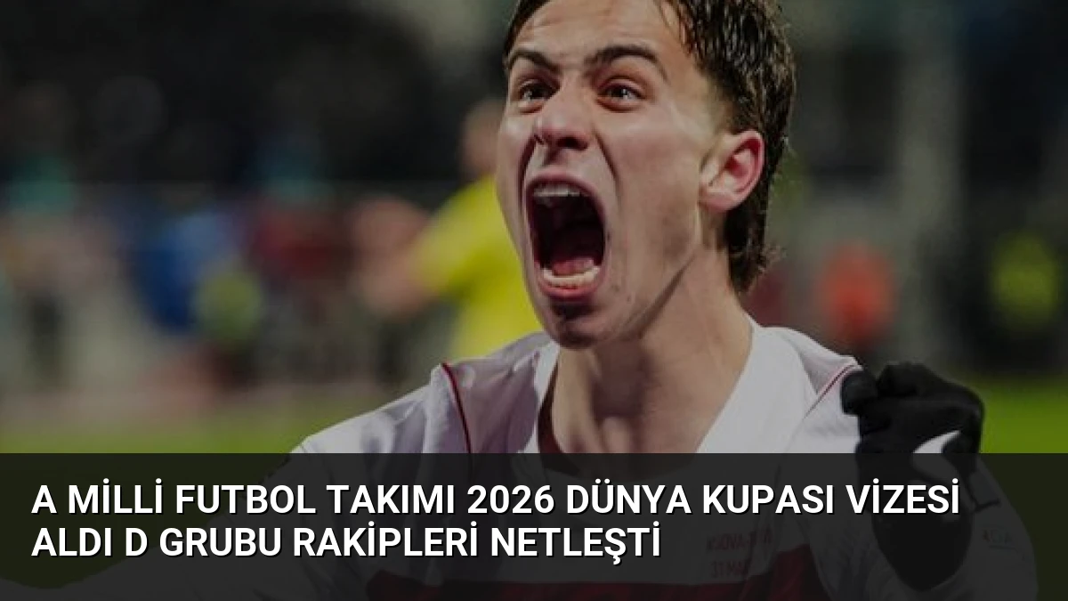A Milli Futbol Takımı 2026 Dünya Kupası Vizesi Aldı D Grubu Rakipleri Netleşti