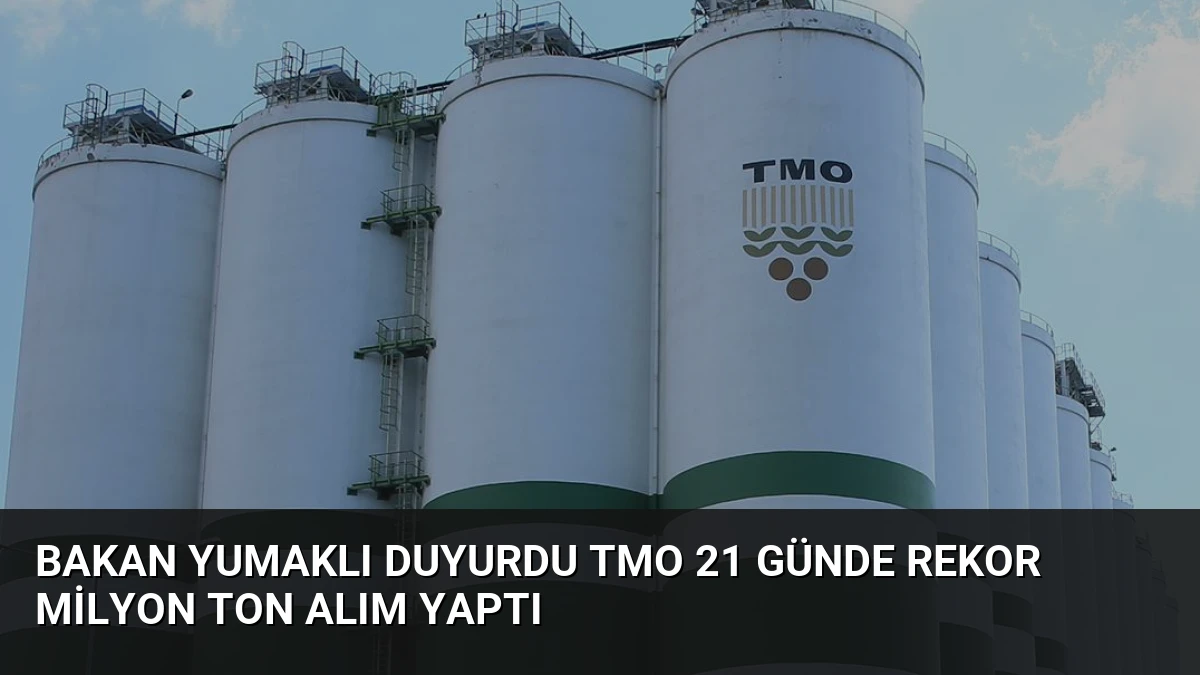 Bakan Yumaklı Duyurdu TMO 21 Günde Rekor Milyon Ton Alım Yaptı