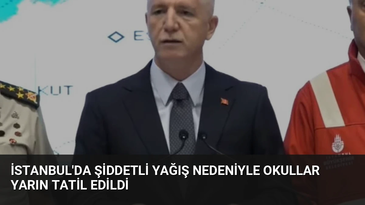 İstanbul’da Şiddetli Yağış Nedeniyle Okullar Yarın Tatil Edildi